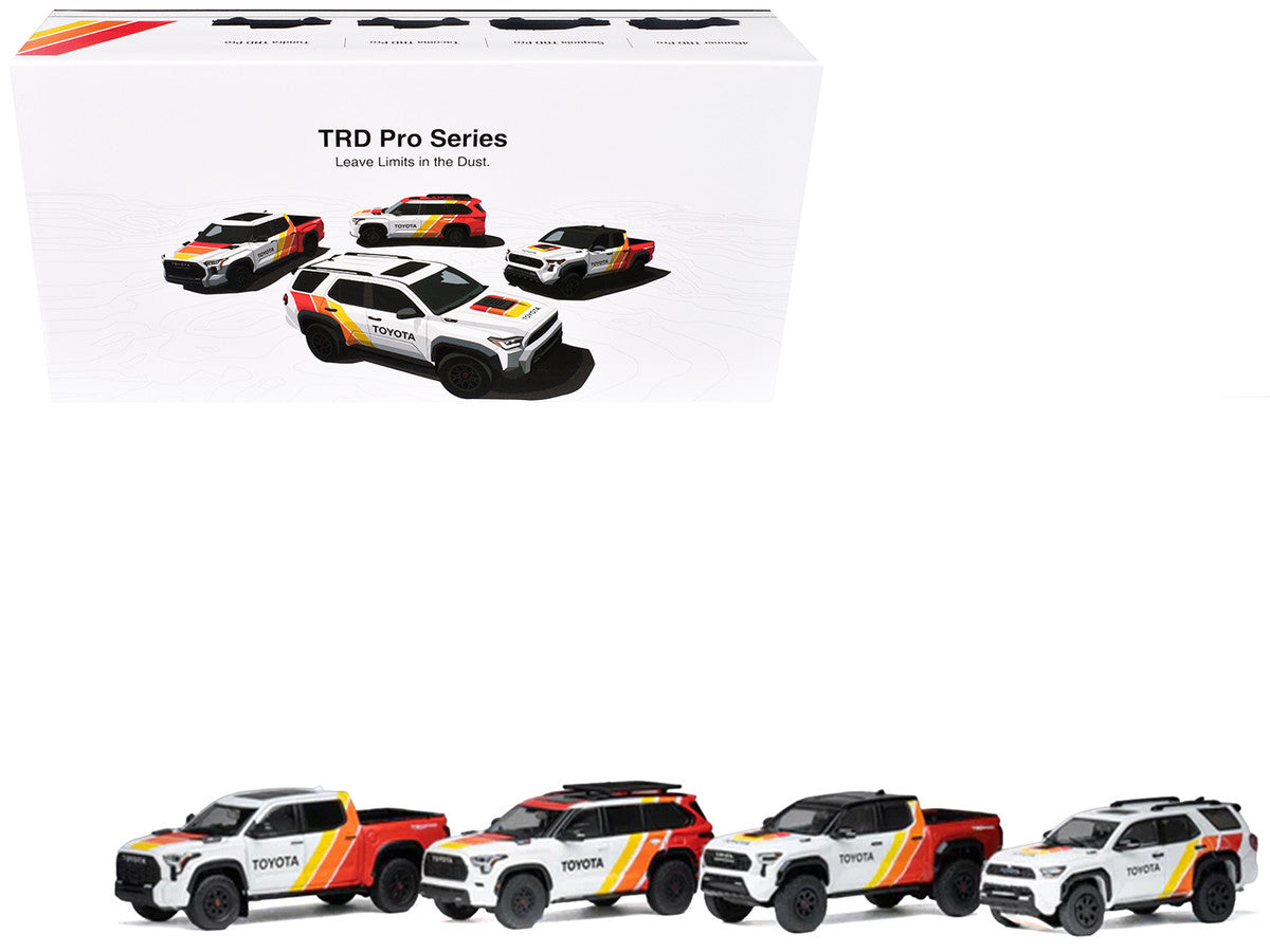 Toyota TRD PRO 4 Car Set Limited Edition to 500 pieces Worldwide 1/64 Diecast Model Cars by GCD-4