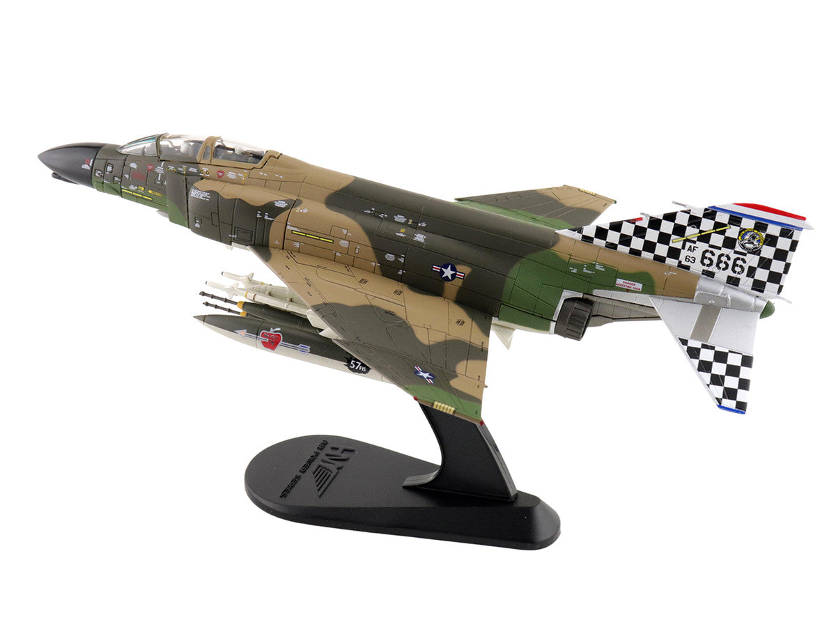 McDonnell Douglas F-4C Phantom II Fighter-Bomber Aircraft "63-7666 William Tell 57th FIS Keflavik Airport Iceland" (1977) United States Air Force "Air Power Series" 1/72 Diecast Model by Hobby Master-4