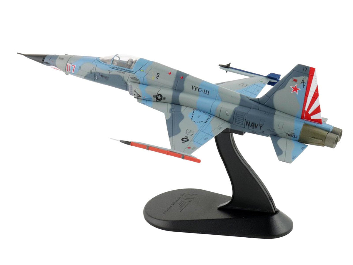 Northrop F-5N Tiger II Aircraft "Red 117 761533 Adversary Fighter VFC-111 Sundowners" (2017) United States Navy "Air Power Series" 1/72 Diecast Model by Hobby Master-4