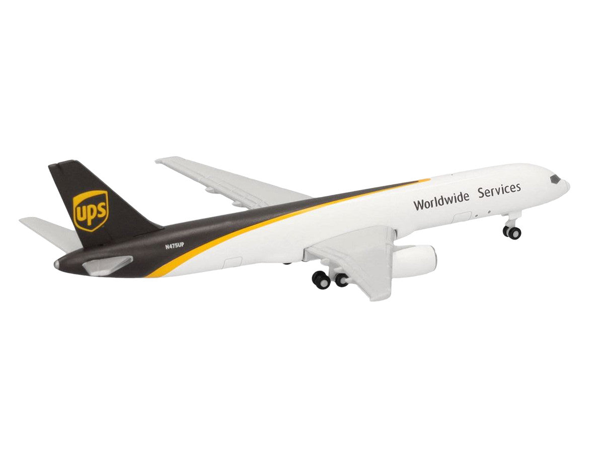 Boeing 757-200F Commercial Aircraft "UPS Worldwide Service" (N475UP) White with Brown Tail 1/500 Diecast Model Airplane by Herpa-3