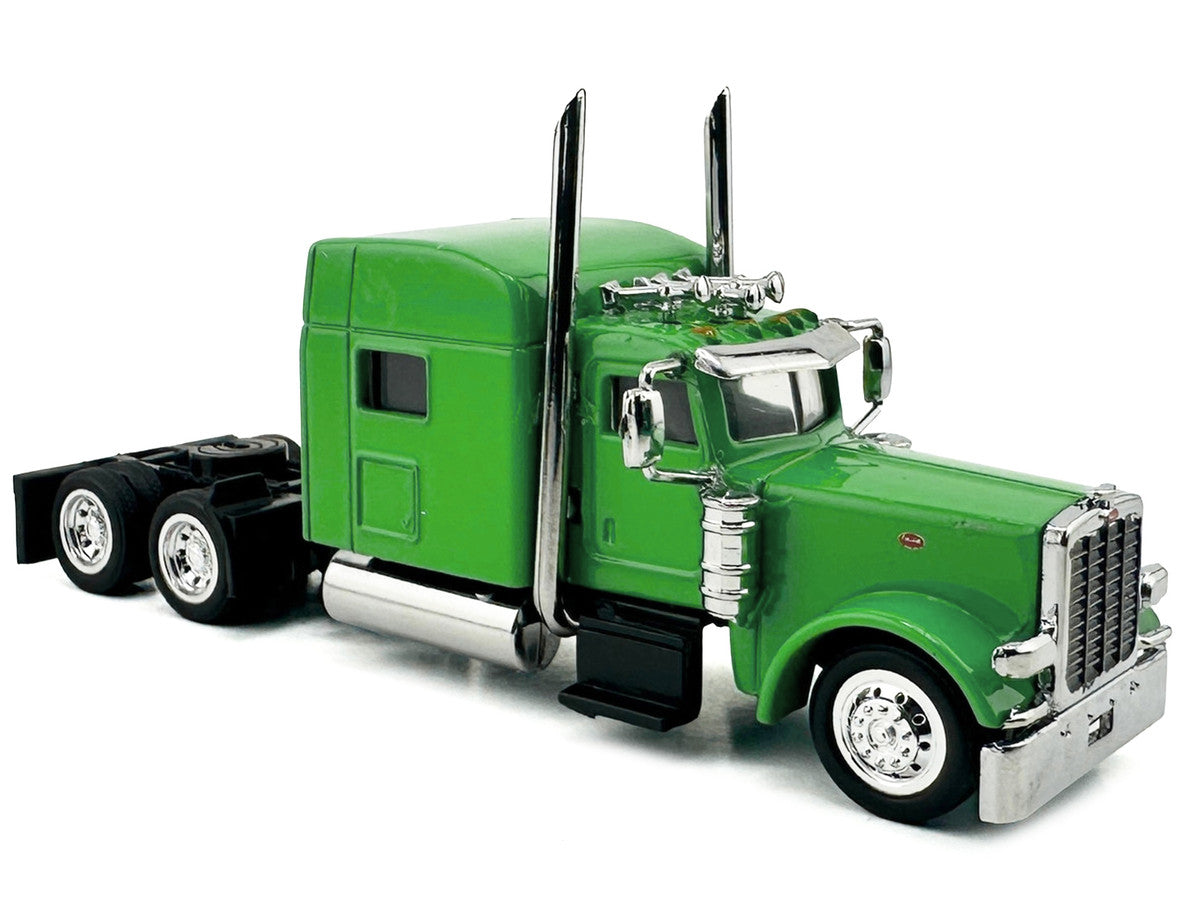 Peterbilt 389 Truck Tractor with Sleeper Cab Lime Green 1/87 (HO) Scale Plastic Model Car by HO Logistics-2