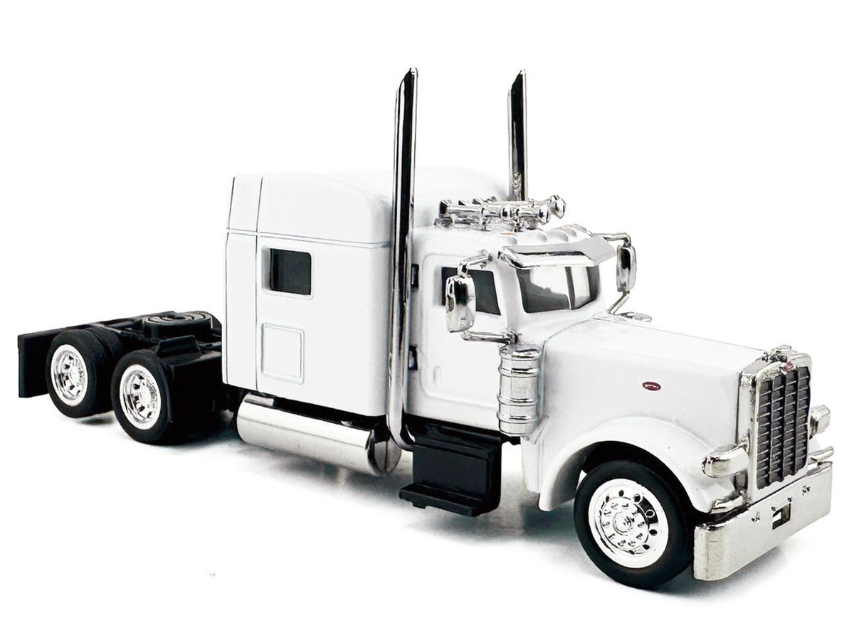 Peterbilt 389 Truck Tractor with Sleeper Cab White 1/87 (HO) Scale Plastic Model Car by HO Logistics-2