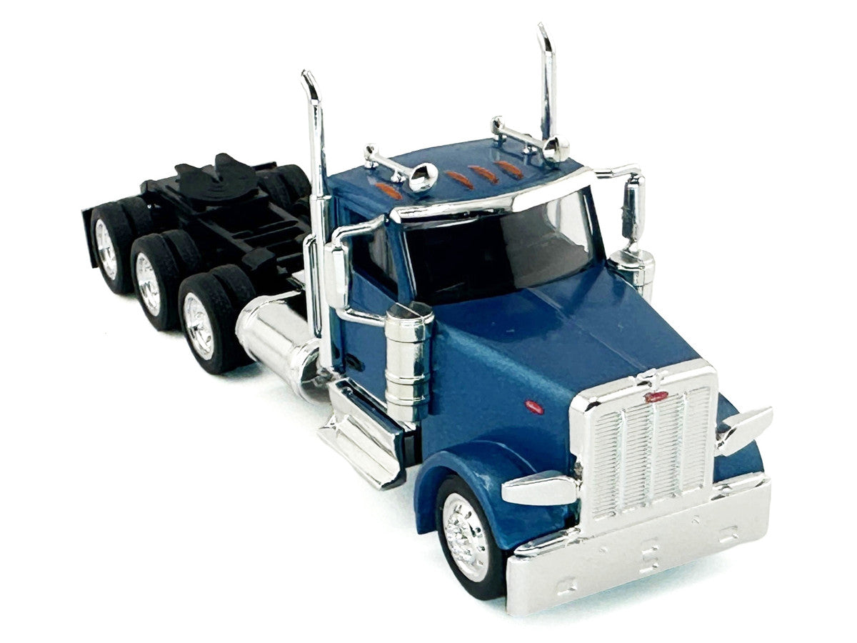 Peterbilt 589 3-Axel Day Cab Blue Metallic 1/87 (HO) Plastic Model Car by HO Logistics-3