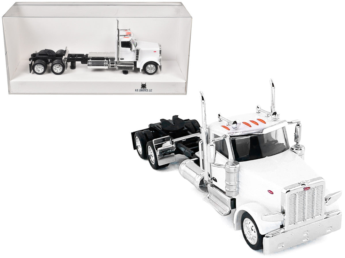 Peterbilt 589 2-Axel Day Cab White 1/87 (HO) Plastic Model Car by HO Logistics-2