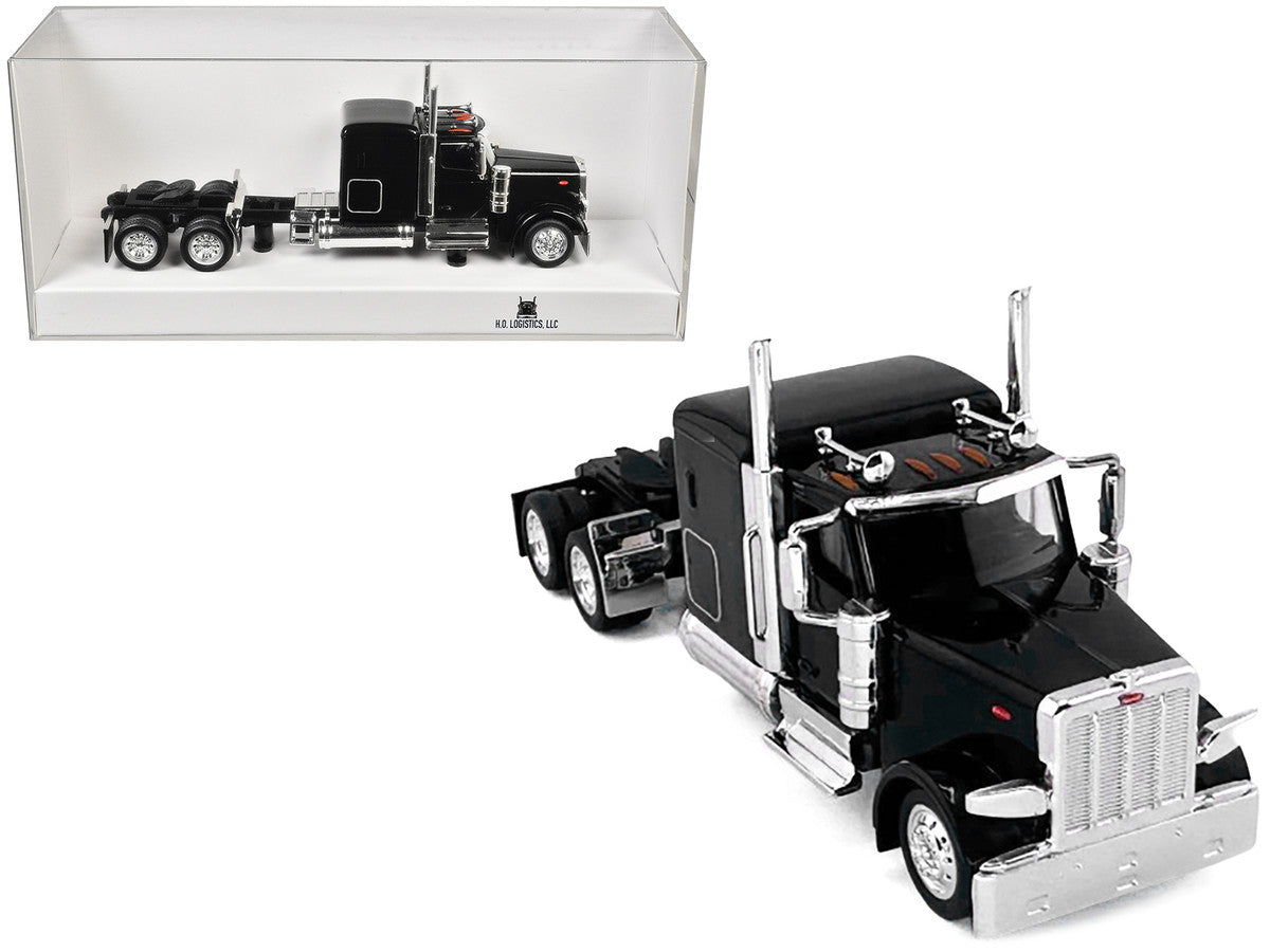 Peterbilt 589 Truck with 72 Inch Sleeper Black 1/87 (HO) Plastic Model Car by HO Logistics-2
