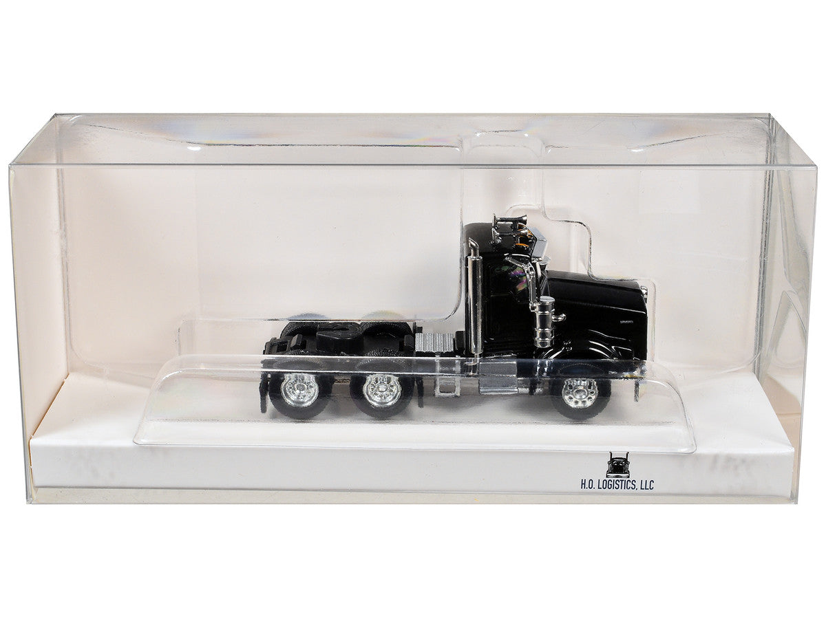 Kenworth T800 Day Cab Black 1/87 (HO) Scale Plastic Model Car by HO Logistics-0