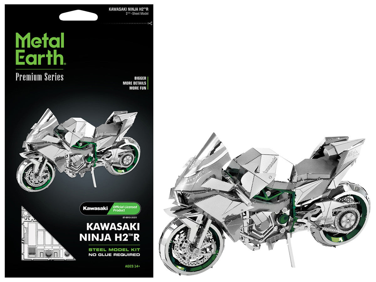 Model Kit Kawasaki Ninja H2R Motorcycle (Expert Difficulty) Steel Model by Metal Earth-4