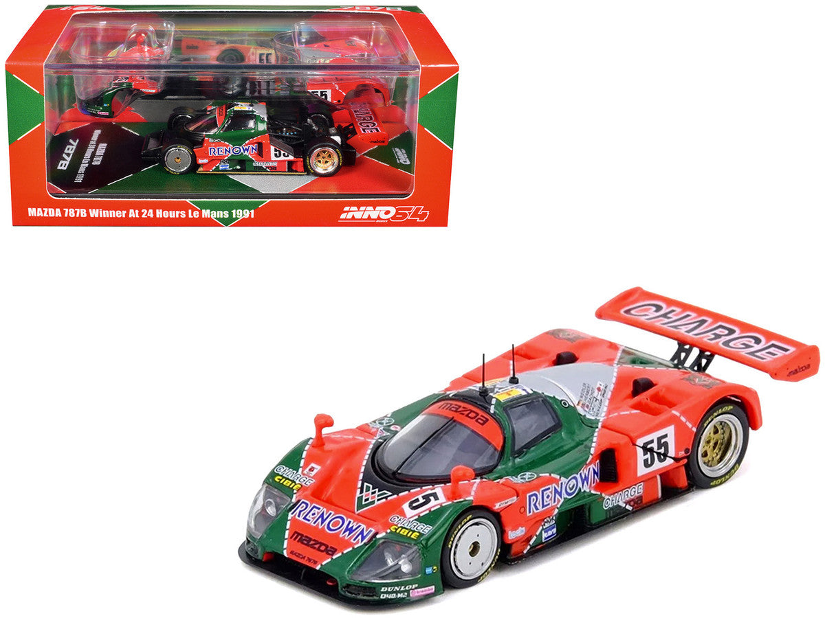 Mazda 787B #55 Johnny Herbert - Volker Weidler - Bertrand Gachot "Mazdaspeed" Winner "24 Hours of Le Mans" (1991) 1/64 Diecast Model Car by Inno Models-4