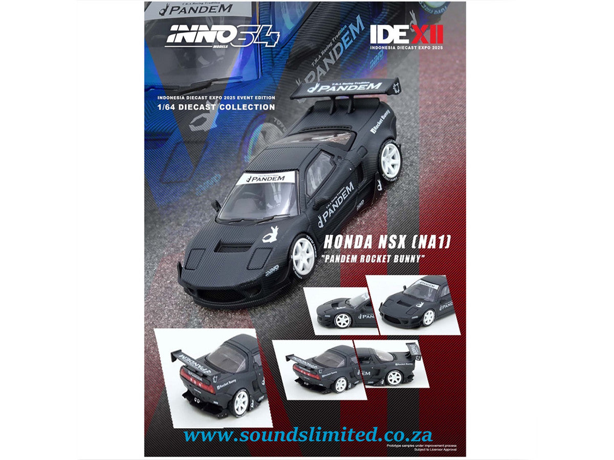 Honda NSX (NA1) RHD (Right Hand Drive) "Pandem Rocket Bunny" Carbon Fiber "Indonesia Diecast Expo 2025 Event Edition" 1/64 Diecast Model Car by Inno Models-2