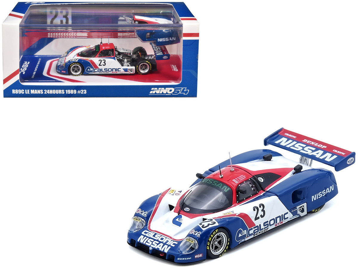 Nissan R89C #23 Masahiro Hasemi - Kazuyoshi Hoshino - Toshio Suzuki "24 Hours of Le Mans" (1989) 1/64 Diecast Model Car by Inno Models-4