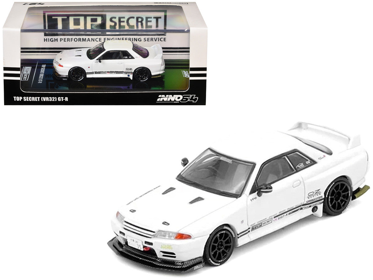 Nissan Skyline "Top Secret" (VR32) GT-R RHD (Right Hand Drive) White 1/64 Diecast Model Car by Inno Models-4