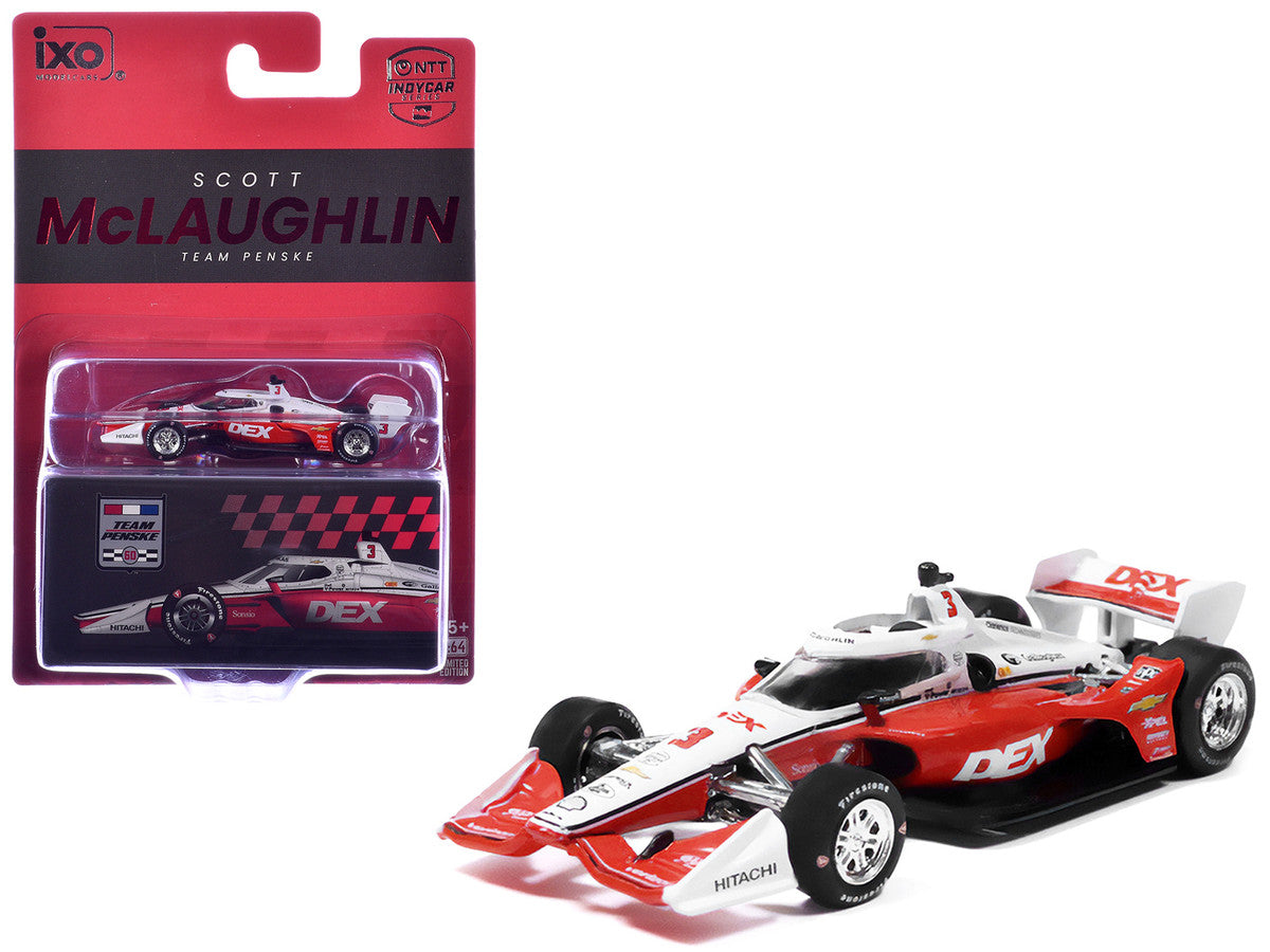 Dallara IndyCar #3 Scott McLaughlin "DEX" Team Penske (Road Course Configuration) "NTT IndyCar Series" (2026) 1/64 Diecast Model by IXO Models-4