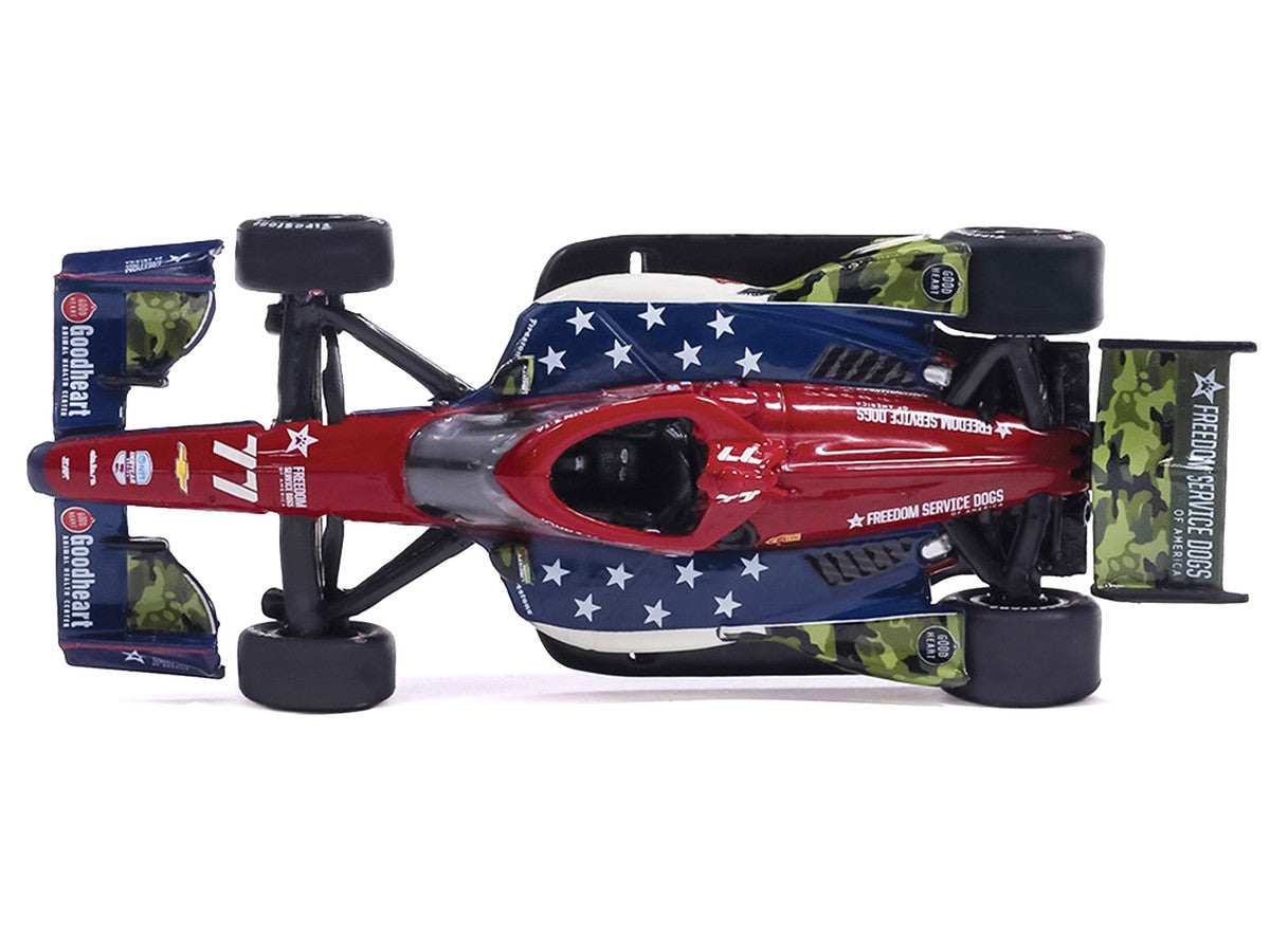 Dallara IndyCar #77 Sting Ray Robb "Goodheart Animal Health Center" Juncos Hollinger Racing (Road Course Configuration) "NTT IndyCar Series" (2026) 1/64 Diecast Model Car by IXO Models-3