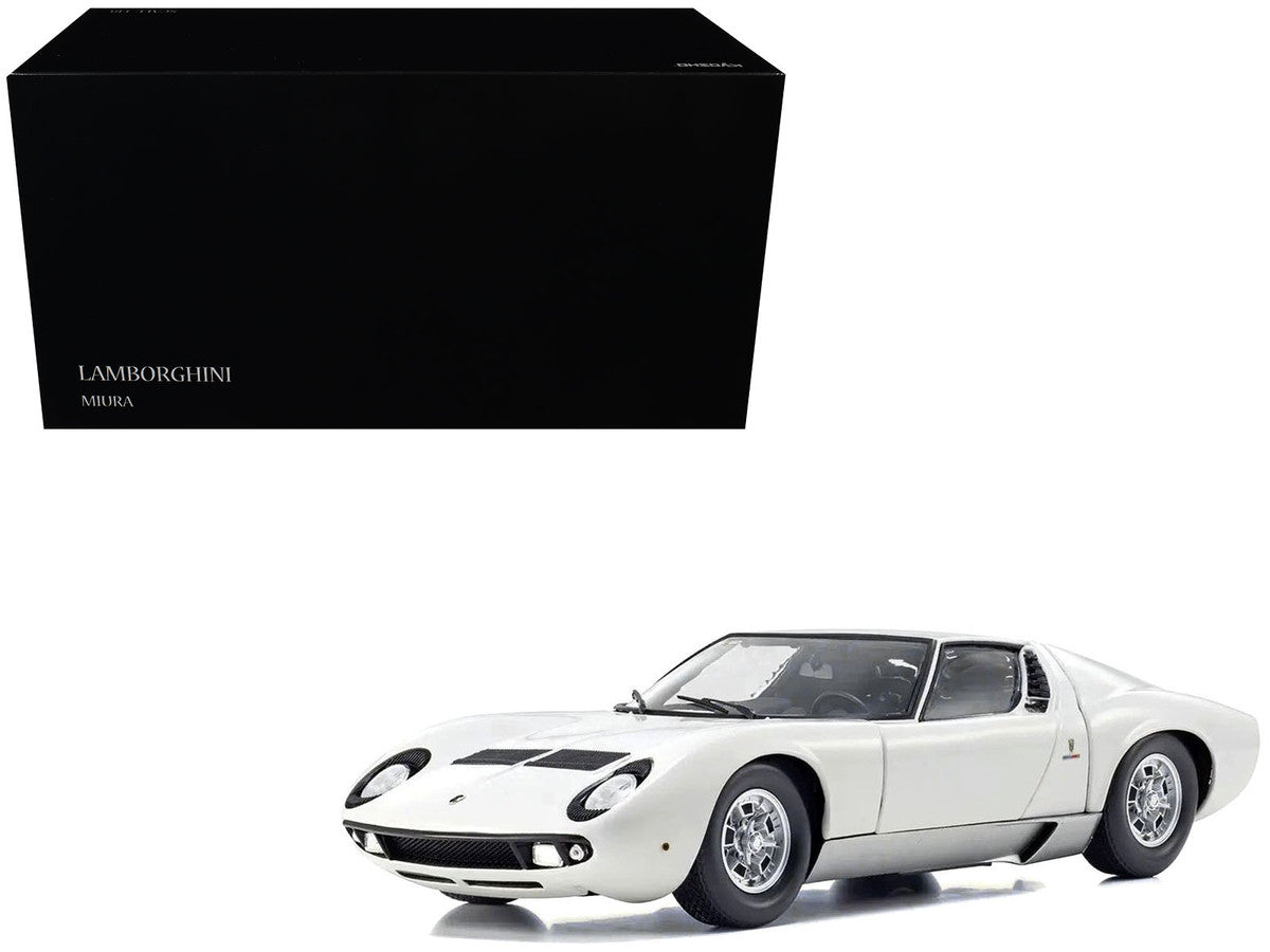 Lamborghini Miura P 400 White 1/18 Diecast Model Car by Kyosho-4