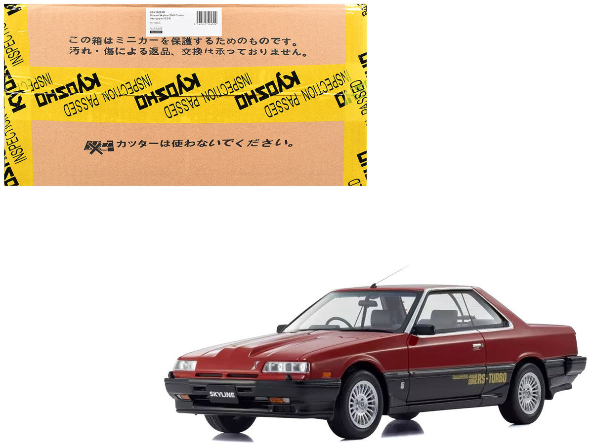 Nissan Skyline 2000 Turbo Intercooler RS-X RHD (Right Hand Drive) Red and Black 1/18 Model Car by Kyosho-3