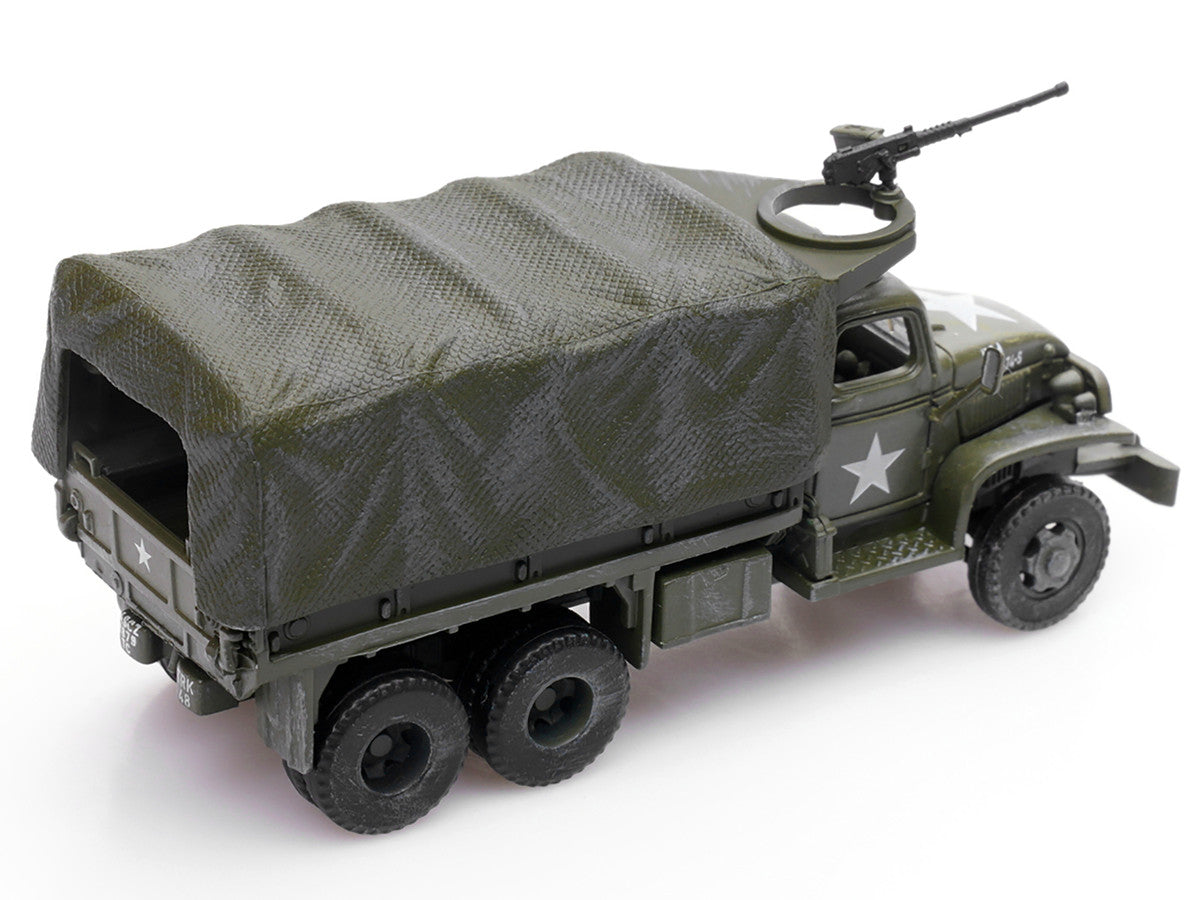 GMC CCKW 353 Truck With Mounted Gun Olive Drab "4148174-S" US Army World War II 1/72 Diecast Model by Legion-3