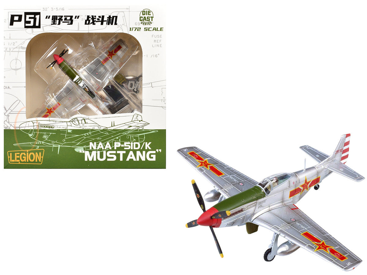 North American P-51K Mustang Aircraft "Captured from Chinese Nationalist Forces Chinese People's Revolution Military Museum" (1949) People's Liberation Army Air Force 1/72 Diecast Model Airplane by Legion-4