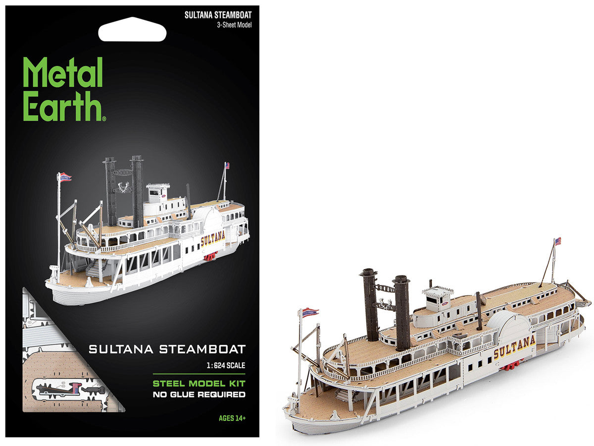 Model Kit Sultana Steamboat (Moderate Difficulty) Steel Model by Metal Earth-4