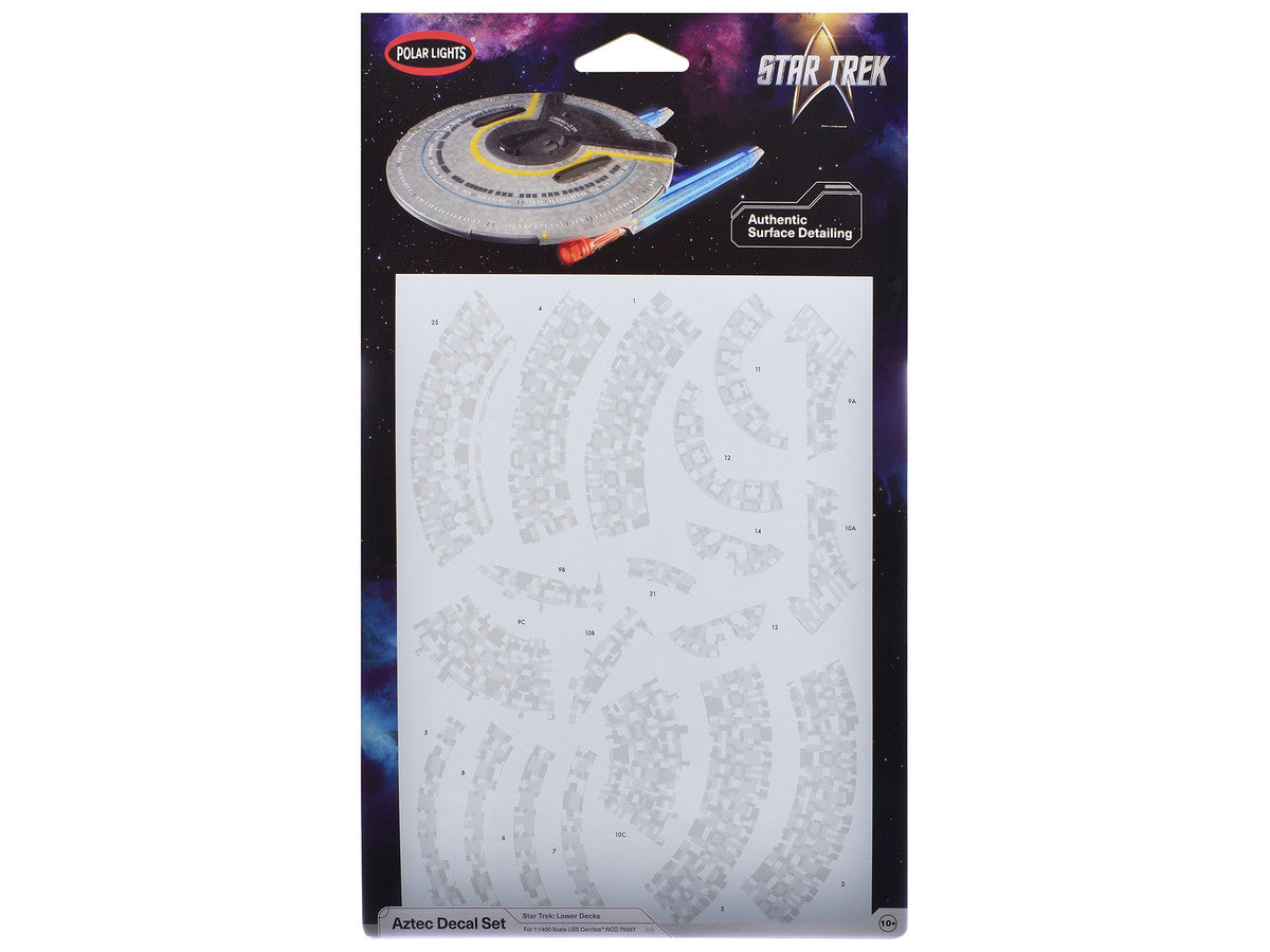 USS Cerritos NCC-75567 Aztec Decal Set "Star Trek: Lower Decks" (2020-2024) TV Series 1/1400 Scale by Polar Lights-2