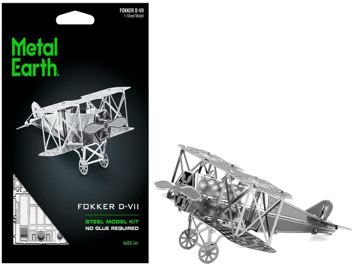Model Kit Fokker D-VII Fighter Aircraft "Imperial German Army" (Easy Difficulty) Steel Model by Metal Earth-4