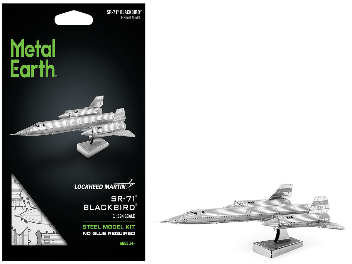 Model Kit Lockheed Martin SR-71 Blackbird Aircraft (Moderate Difficulty) Steel Model by Metal Earth-4