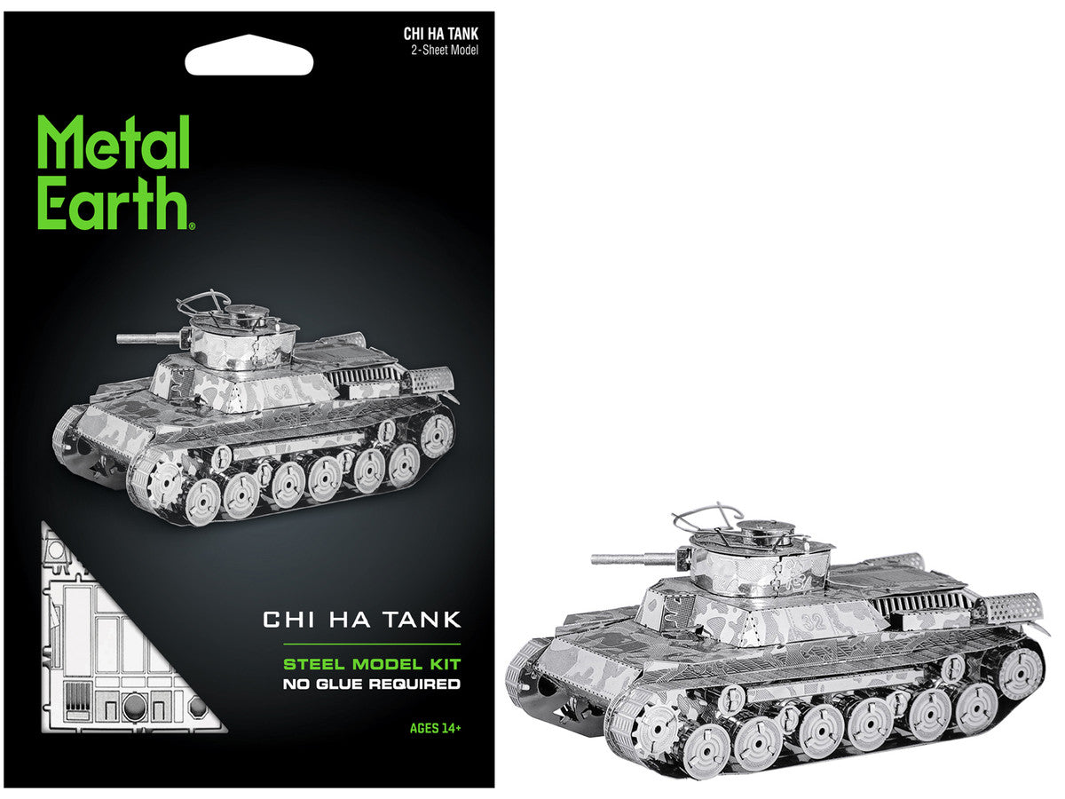 Model Kit Japanese Chi Ha Tank (Moderate Difficulty) Steel Model by Metal Earth-4