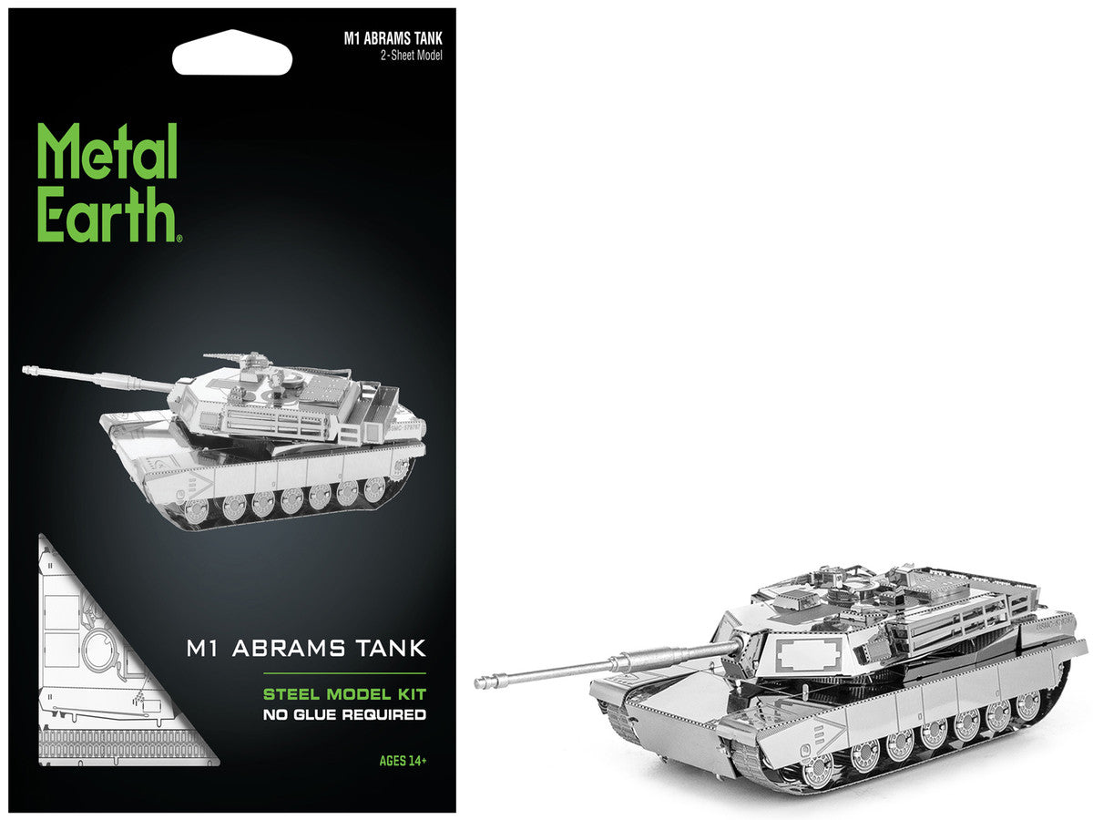 Model Kit American M1 Abrams Tank (Moderate Difficulty) Steel Model by Metal Earth-4