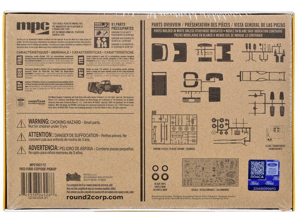 Skill 2 Model Kit 1953 Ford Stepside Pickup Truck 1/25 Scale Model by MPC-3