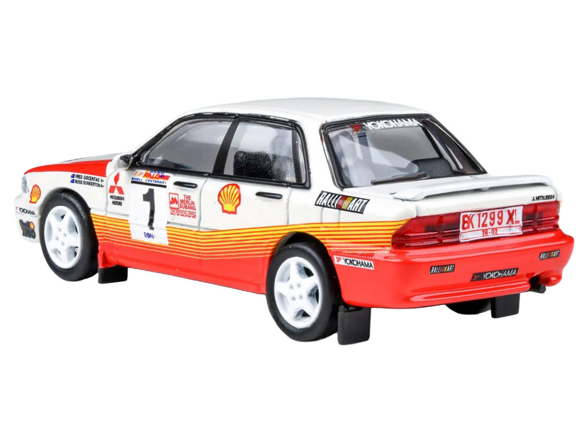 Mitsubishi Galant VR-4 RHD (Right Hand Drive) #1 Ross Dunkerton - Fred Gocentas Winner "APRC Rally Malaysia" (1991) 1/64 Diecast Model Car by Paragon Models-3