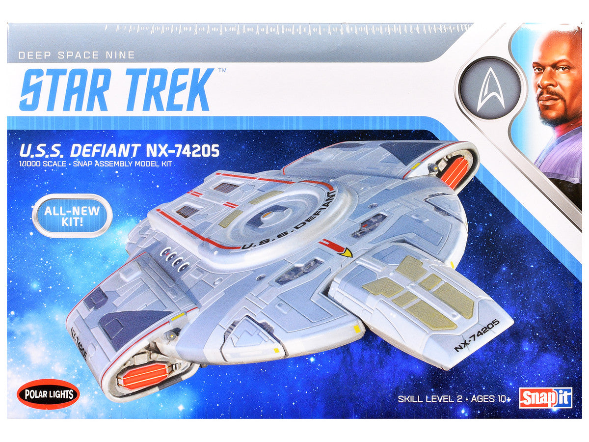 Skill 2 Snap Model Kit USS Defiant NX-74205 Starship "Star Trek: Deep Space Nine" (1993-1999) TV Series 1/1000 Scale Model by Polar Lights-3