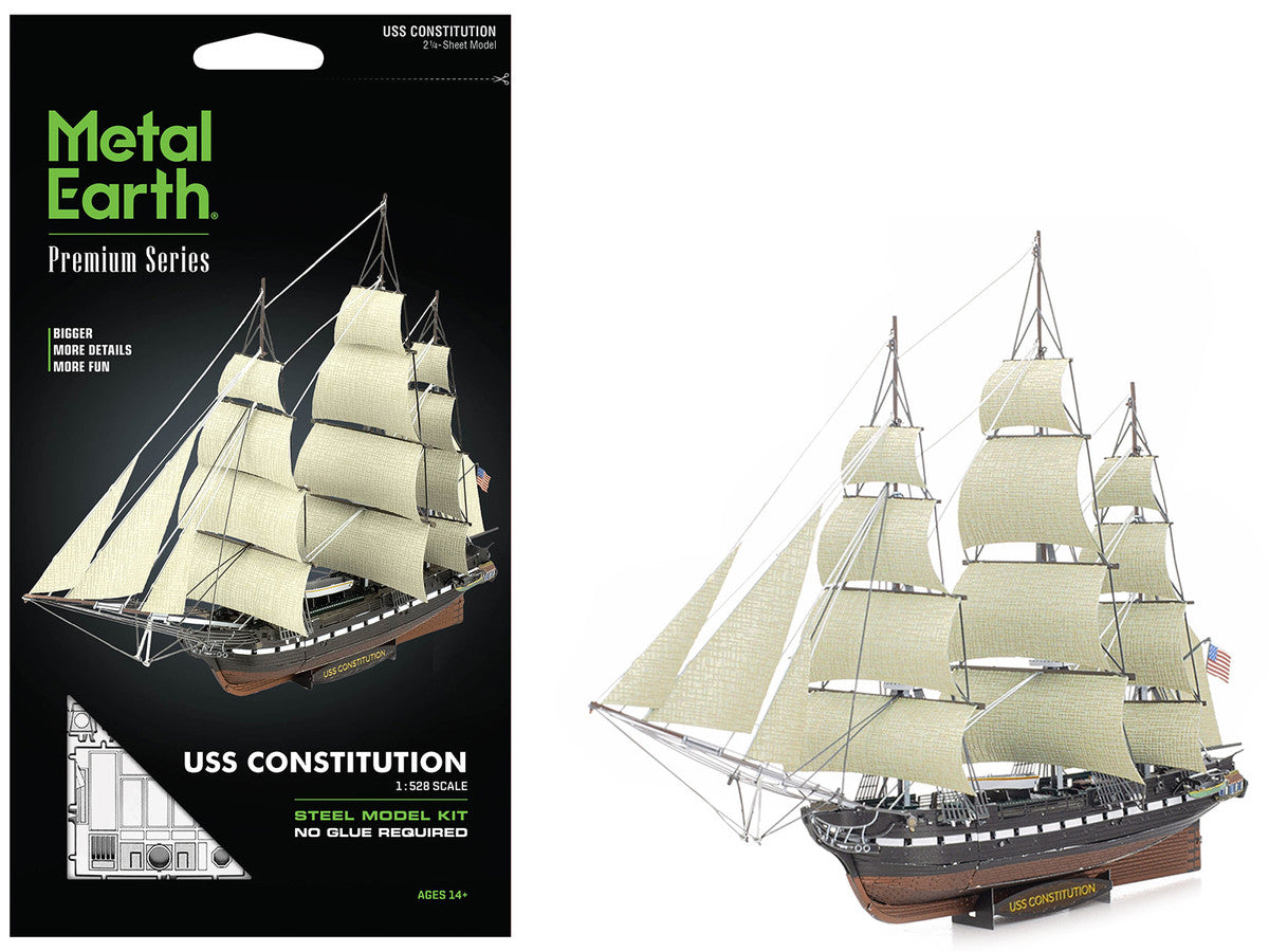 Model Kit USS Constitution Warship (Challenging Difficulty) Steel Model by Metal Earth-4