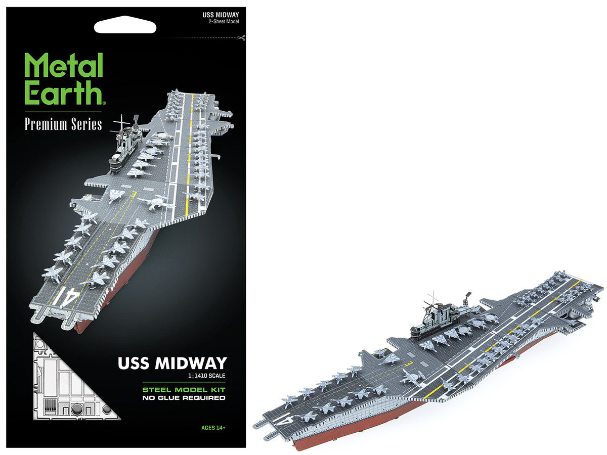 Model Kit USS Midway (CV-41) Aircraft Carrier (Challenging Difficulty) Steel Model by Metal Earth-4