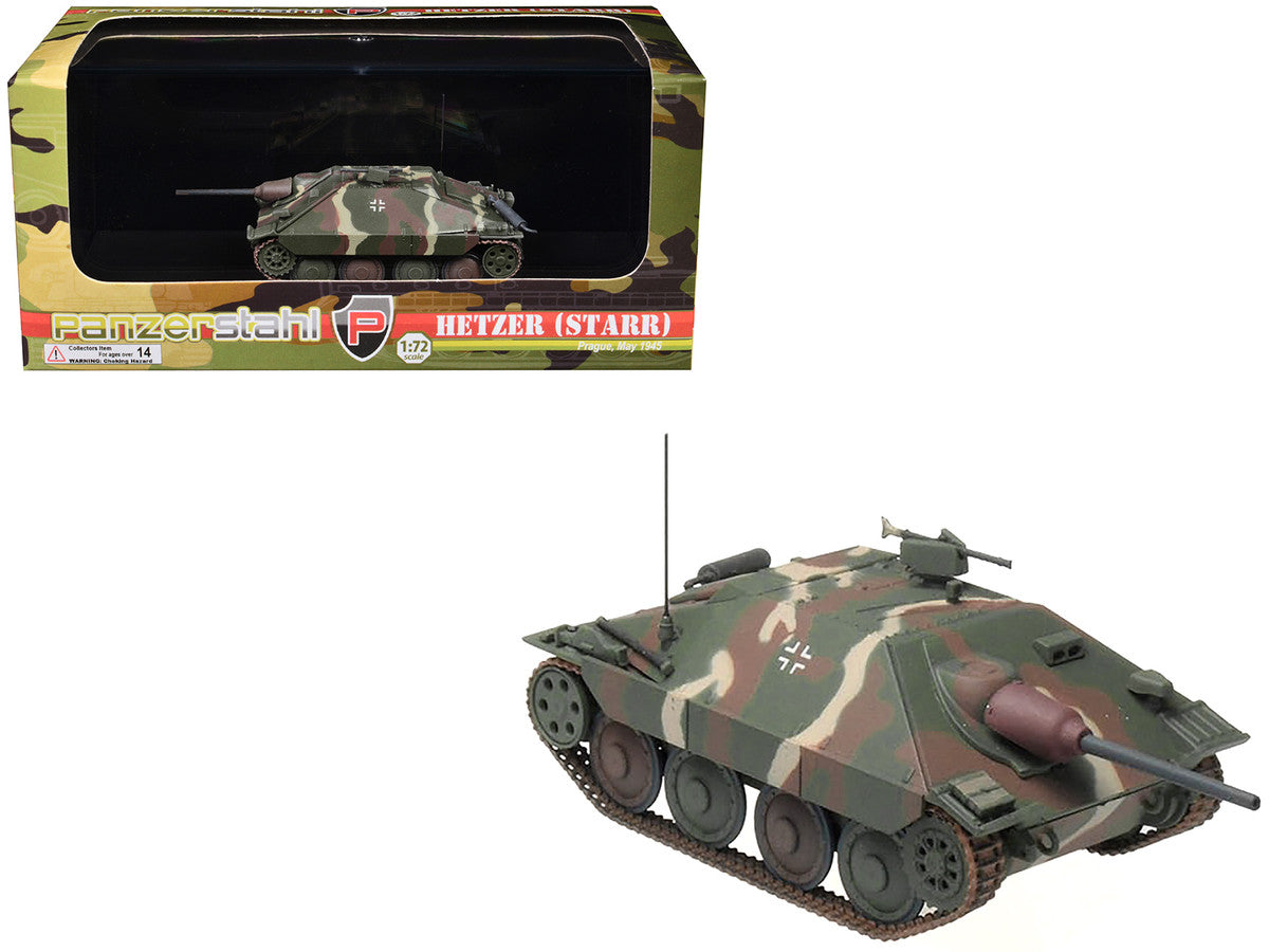 Hetzer (Starr) Tank Destroyer "Prague" (1945) German Army 1/72 Diecast Model by Panzerstahl-4