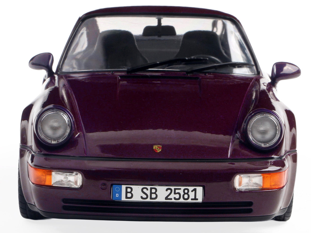 1990 Porsche 911 (964) Turbo Violet Blue Metallic 1/18 Diecast Model Car by Solido-4