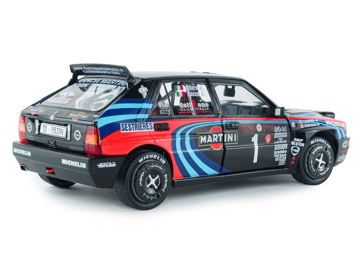 Lancia Delta HF Integrale #1 A. Sacco - A. Ollero "Miki Biasion Martini Racing Rallye Monte Carlo 1990 Tribute" FIA Historic Rally (2026) "Competition" Series 1/18 Diecast Model Car by Solido-4