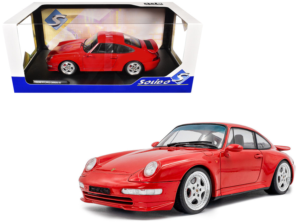 1997 Porsche 911 (993) Carrera RS Guards Red 1/18 Diecast Model Car by Solido-4