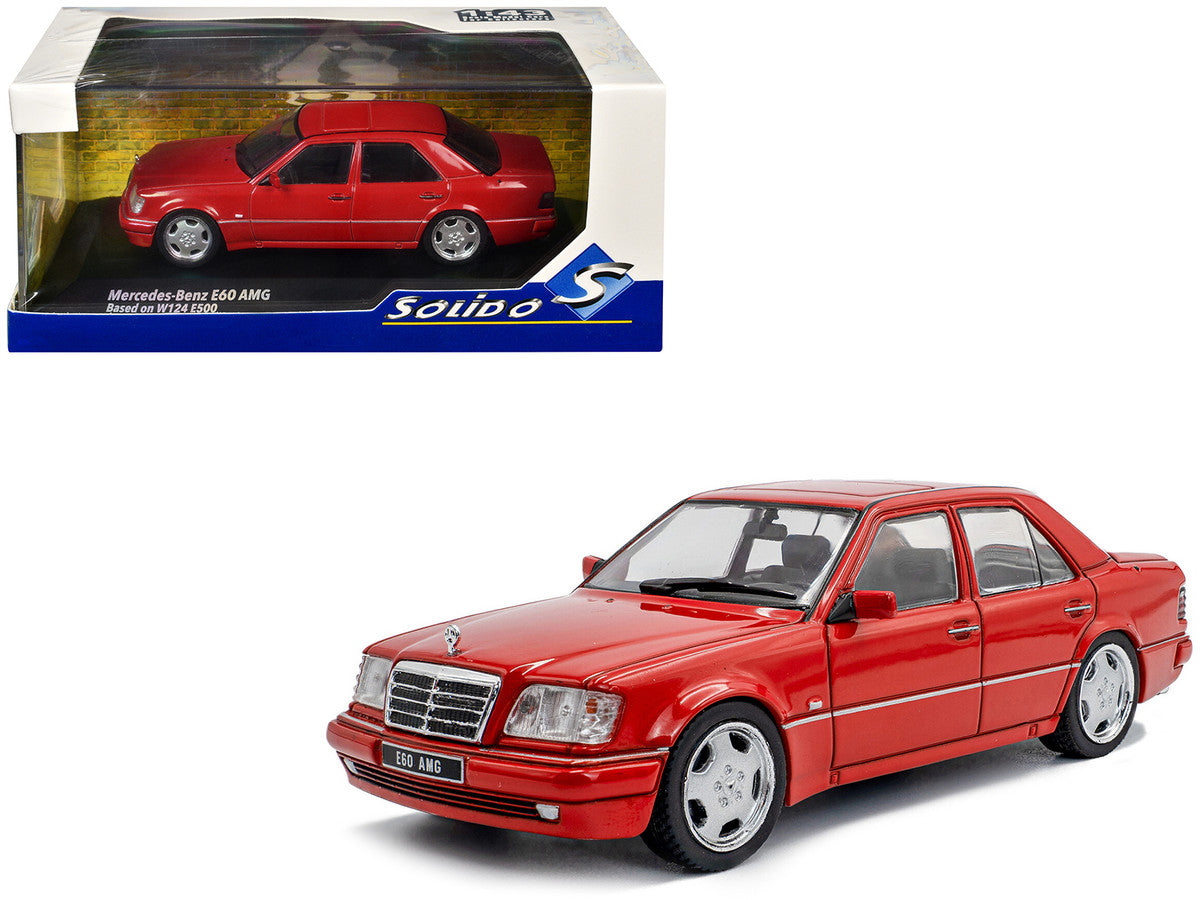 1994 Mercedes-Benz (W124) E60 AMG Signal Red 1/43 Diecast Model Car by Solido-4