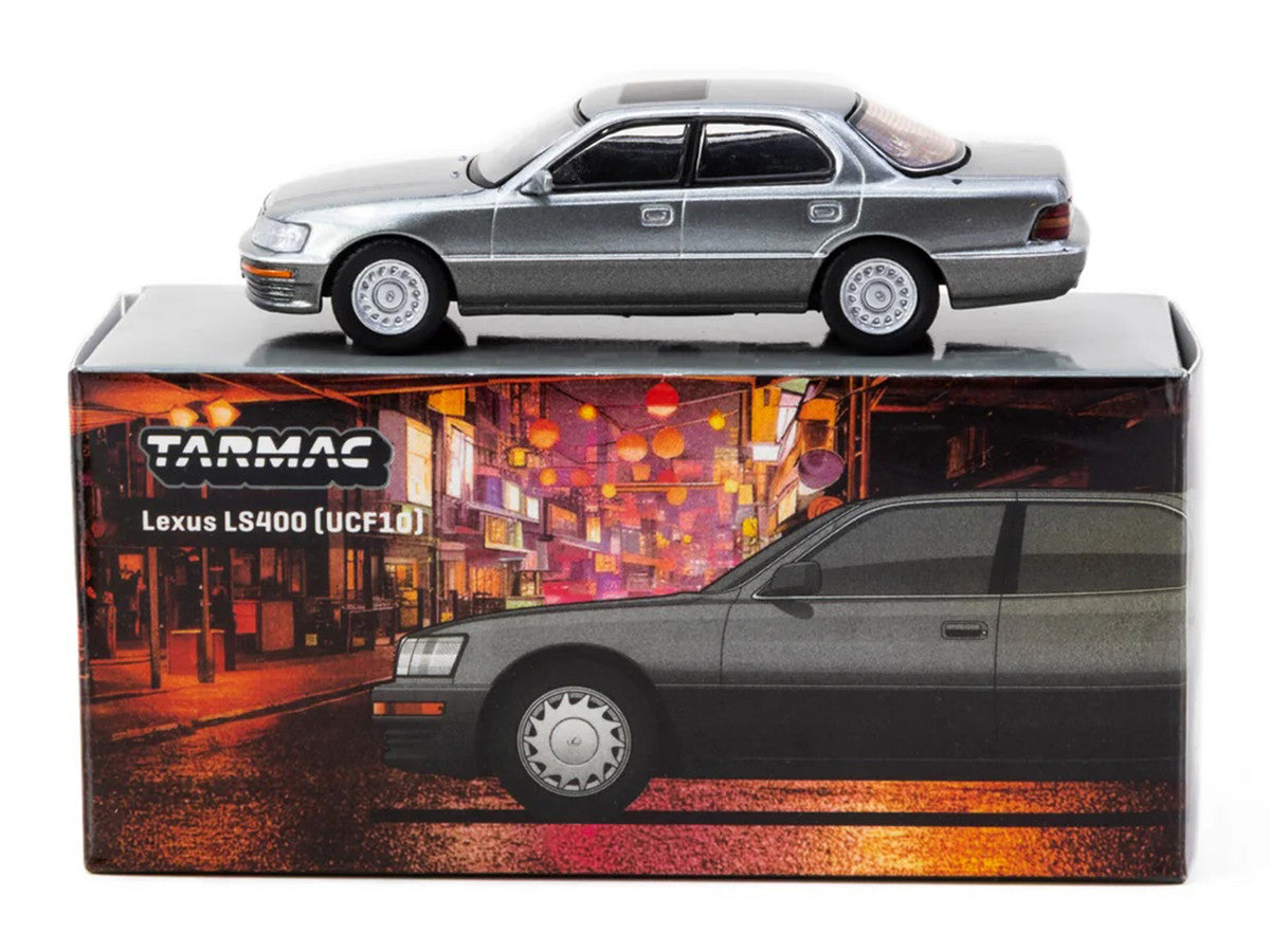 Lexus LS400 RHD (Right Hand Drive) Flint Gray Metallic "Global64" Series 1/64 Diecast Model Car by Tarmac Works-3