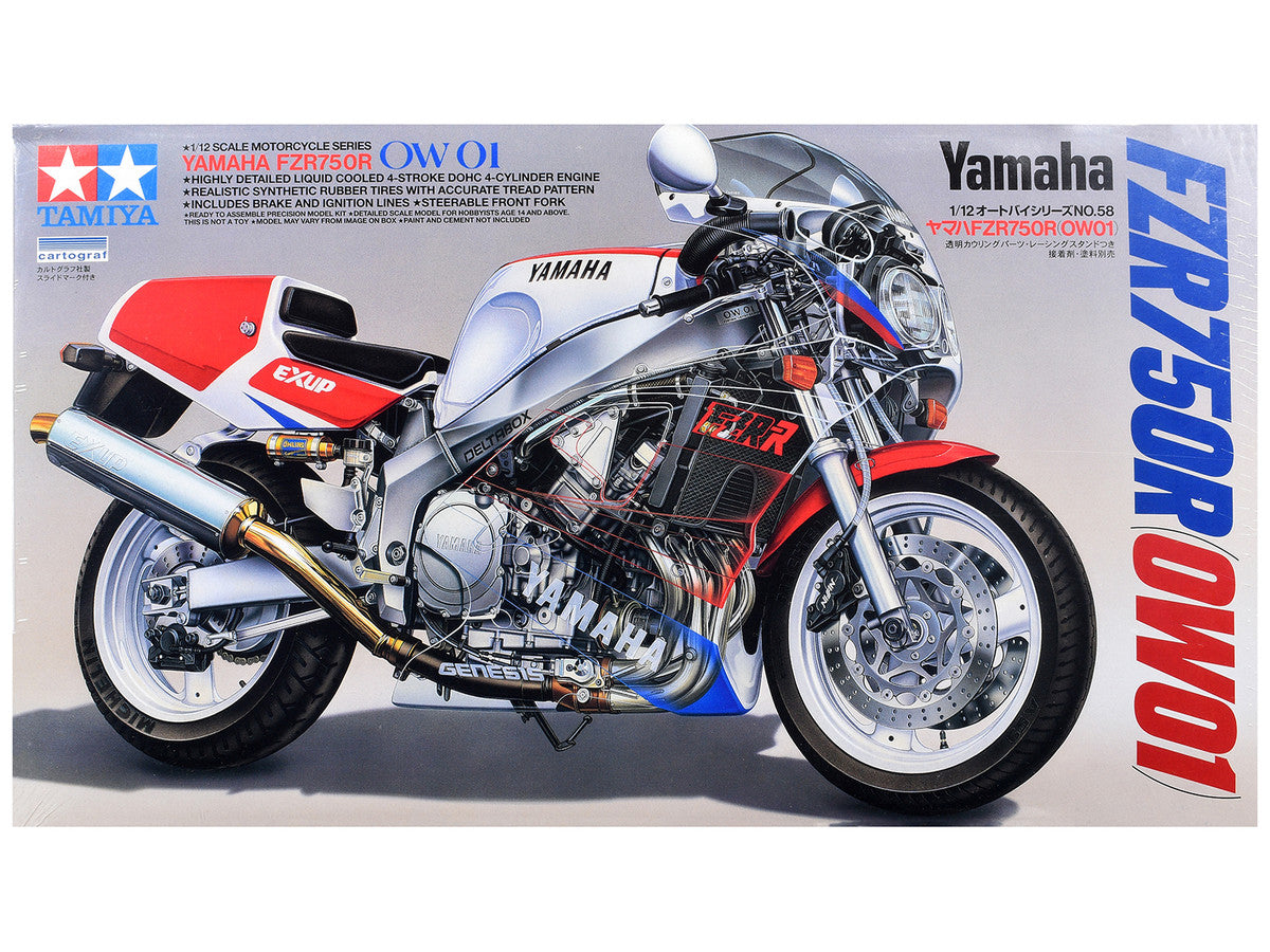Model Kit Yamaha FZR750R OW01 Motorcycle 1/12 Scale Model by Tamiya-4