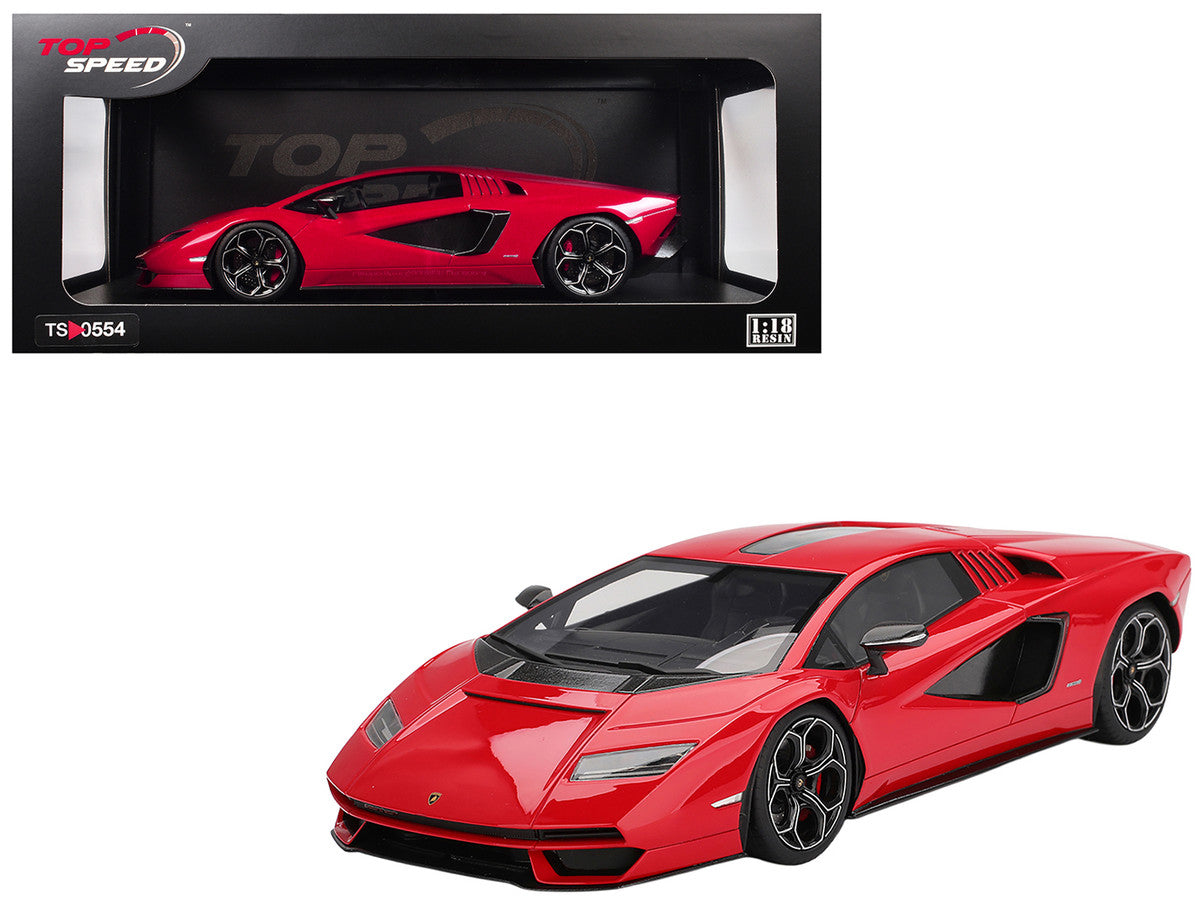 Lamborghini Countach LPI 800-4 Rosso Mars Red 1/18 Model Car by Top Speed-4