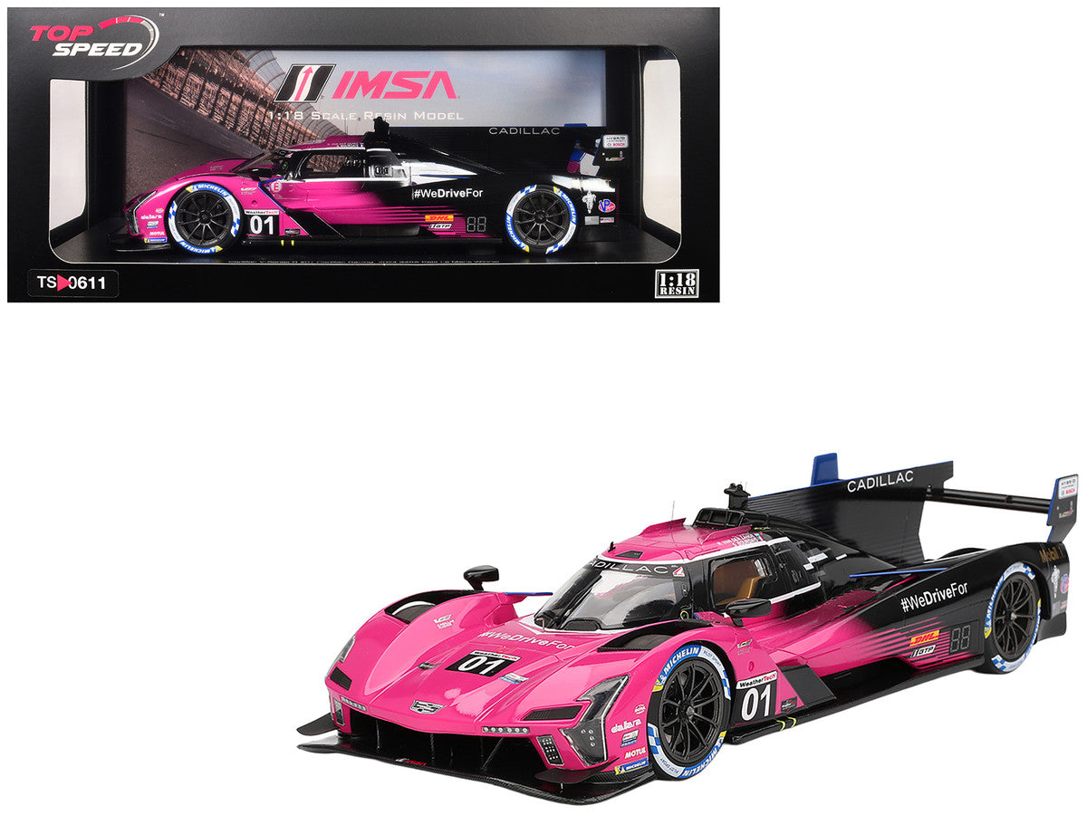 Cadillac V-Series.R #01 Sebastien Bourdais - Scott Dixon - Renger van der Zande "Cadillac Racing" Winner IMSA "Petit Le Mans" (2024) 1/18 Model Car by Top Speed-4