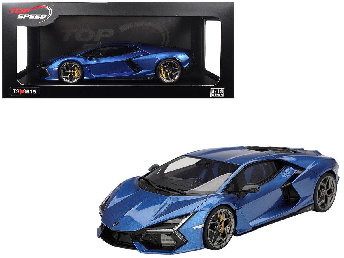 Lamborghini Revuelto Blu Eleos Blue Metallic 1/18 Model Car by Top Speed-4