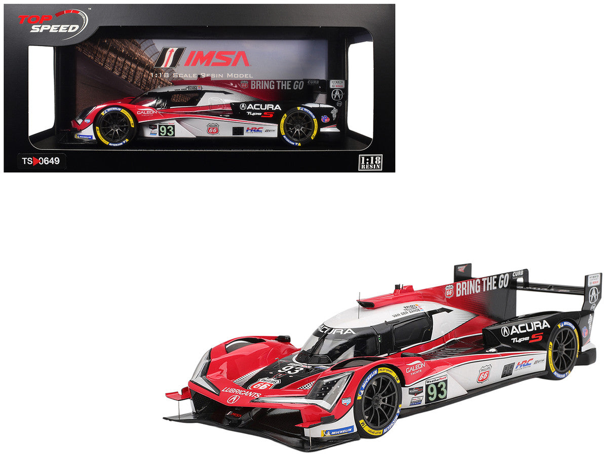 Acura ARX-06 #93 Alex Palou - Renger van der Zande - Nick Yelloly "Acura Meyer Shank Racing" 3rd Place GTP IMSA "12 Hours of Sebring" (2025) 1/18 Model Car by Top Speed-4