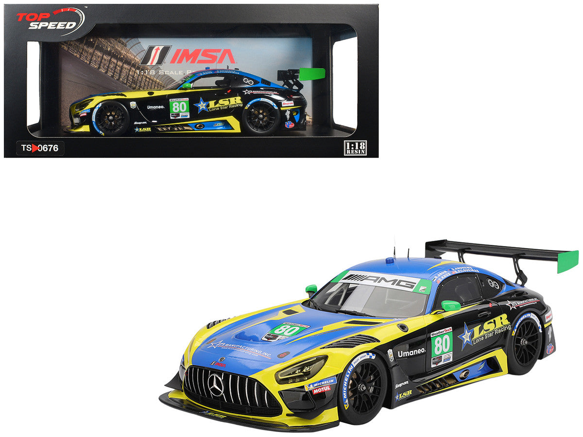 Mercedes-AMG GT3 EVO #80 Scott Andrews - Ralf Aron - Eric Filgueiras - Dan Knox "Lone Star Racing" IMSA "24 Hours of Daytona" (2025) 1/18 Model Car by Top Speed-4