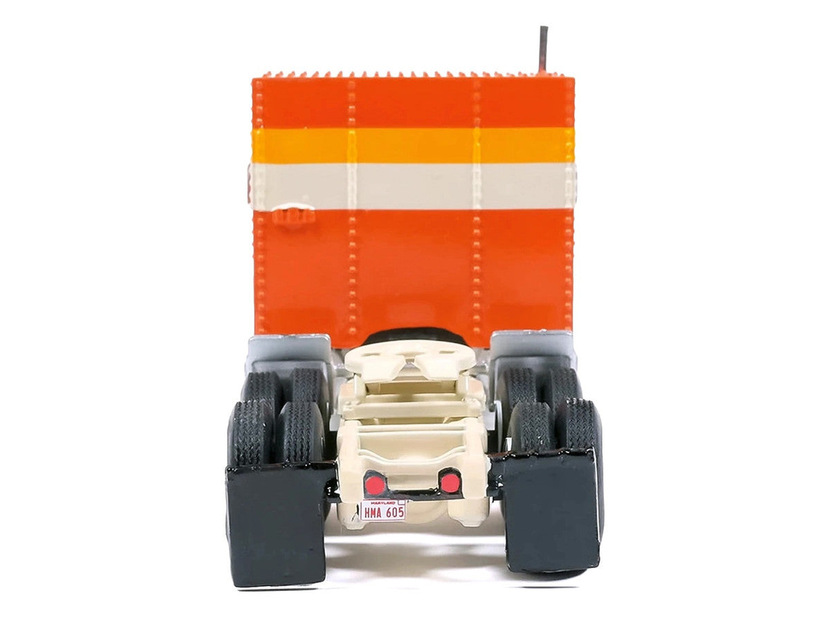 1980 GMC General Truck Tractor Orange with Stripes 1/64 Diecast Model Car by IXO Models-4