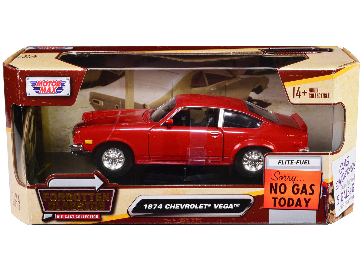 1974 Chevrolet Vega Red "Forgotten Classics" Series 1/24 Diecast Model Car by Motormax-0