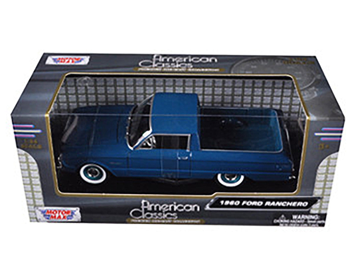 1960 Ford Falcon Ranchero Pickup Blue 1/24 Diecast Model Car by Motormax-2