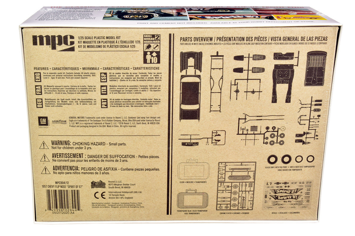 Skill 2 Model Kit 1957 Chevrolet Gasser Flip Nose "Spirit of 57" 1/25 Scale Model by MPC-3