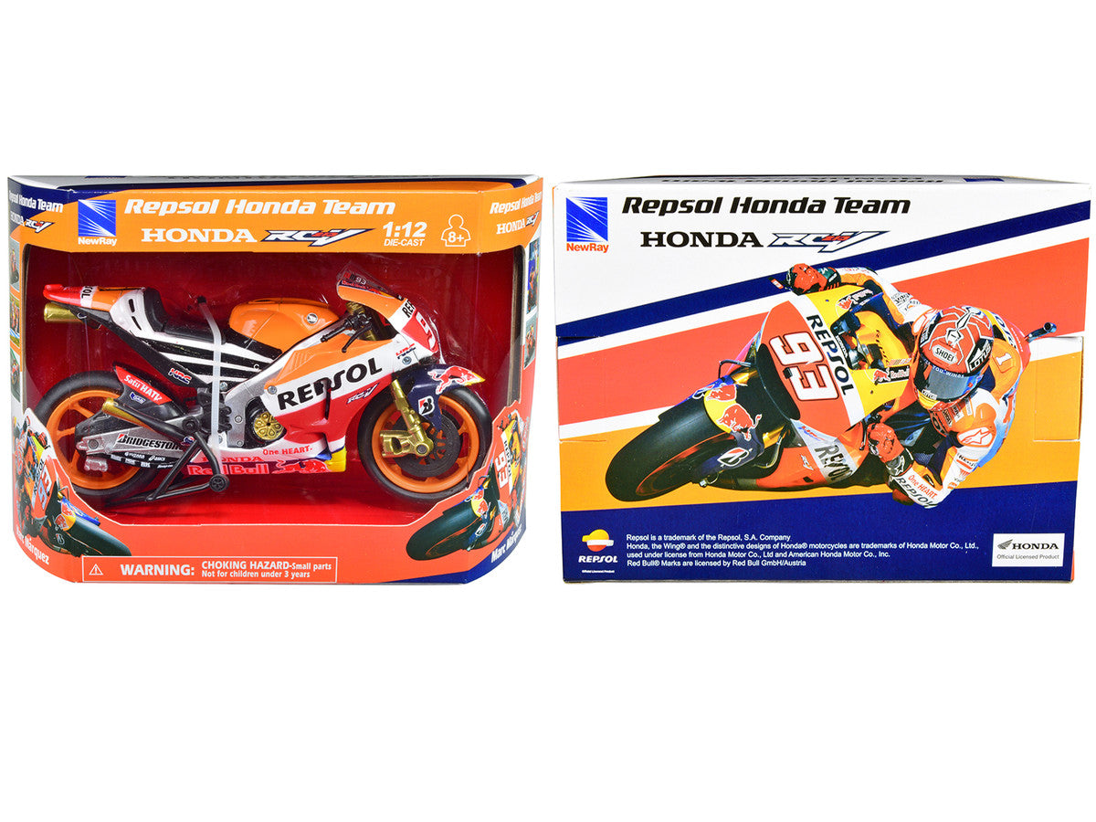 Honda RC213V Motorcycle #93 Marc Marquez "Repsol Honda Team" MotoGP (2015) 1/12 Diecast Model by New Ray-2