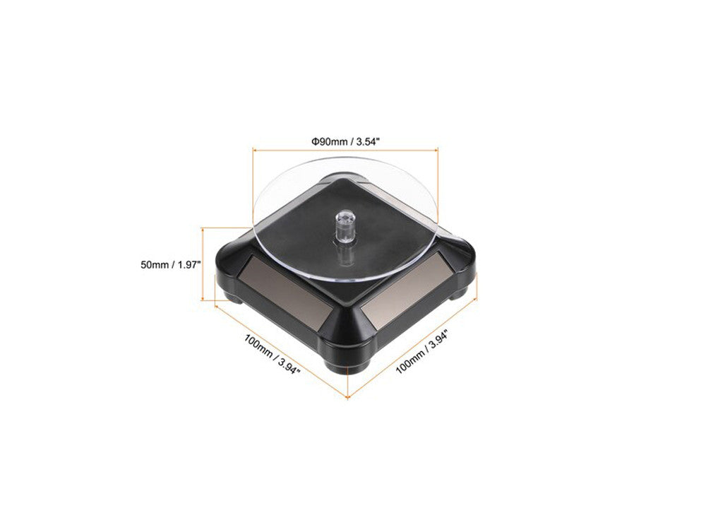 3.5″ Solar Rotating Display Stand with Black Base for 1/64 Scale Model Cars11-1